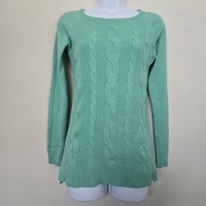 Cyrus Cable Knit Green Pullover Sweater size XS